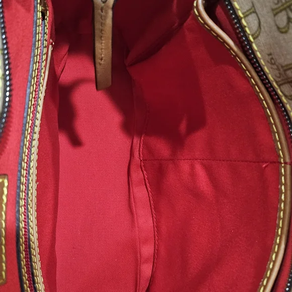 Dooney & Bourke DB 1975 Monogram Tote Bag – Tan/Brown -Like New! - Picture 10 of 16